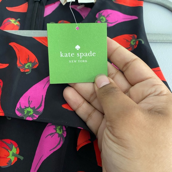 Kate Spade Hot Pepper Silk Jumpsuit Size 4 - Picture 8 of 9